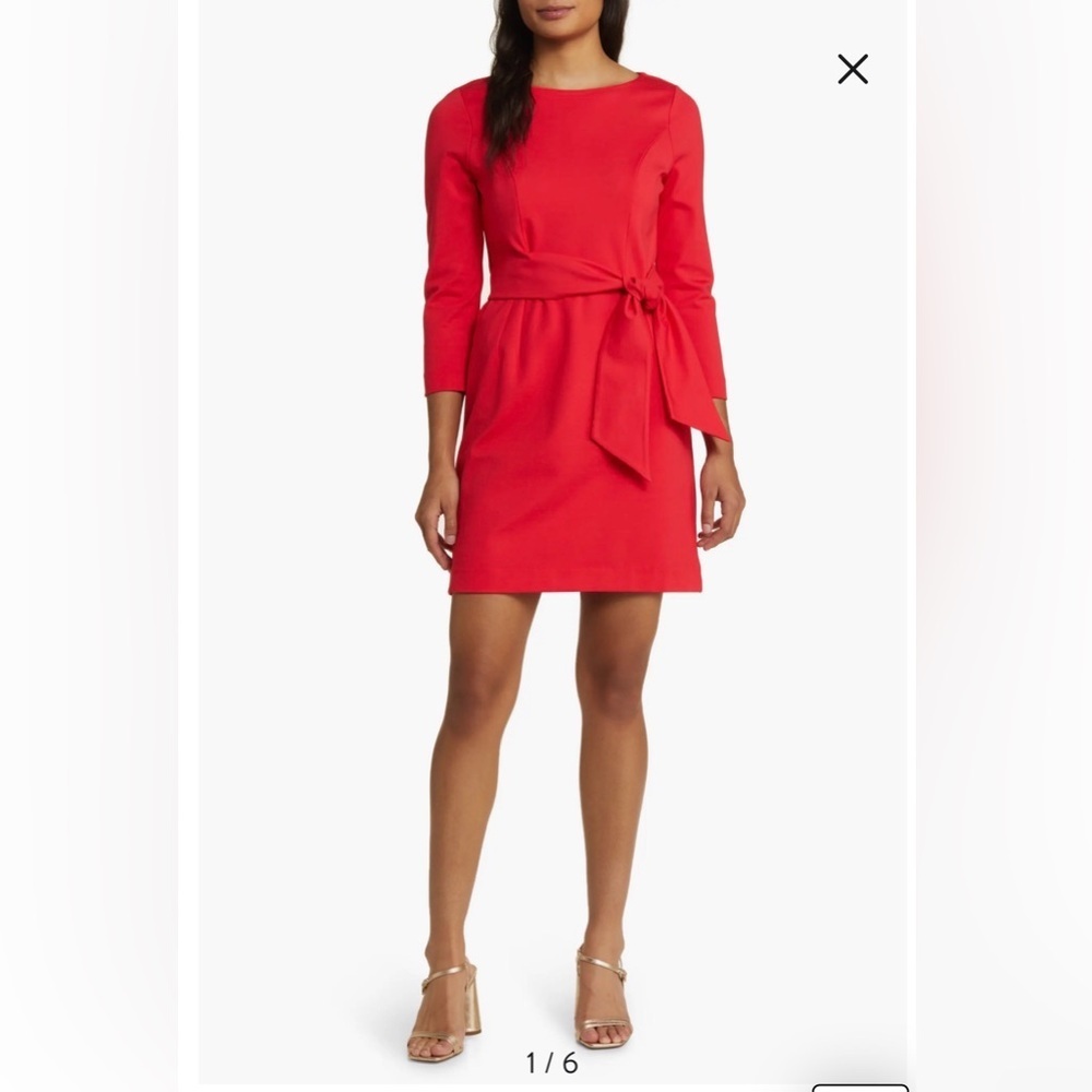 Lilly Pulitzer Leighton Tie Front Ponte Sheath Dress